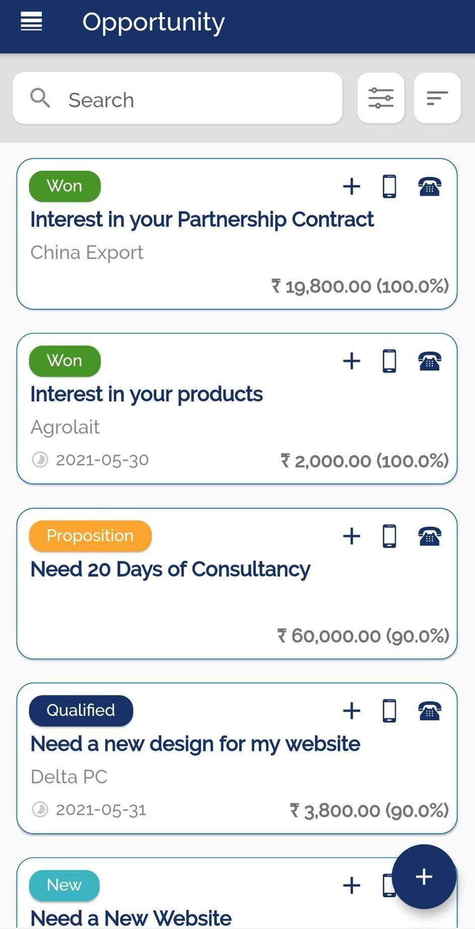 EvoCRM - CRM Mobile Application